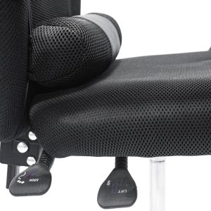Office chair Croner black mesh-black metal base-nylon frame 58x50x120hcm HM1196