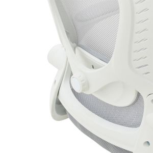 Delilah office chair with mesh in light gray
