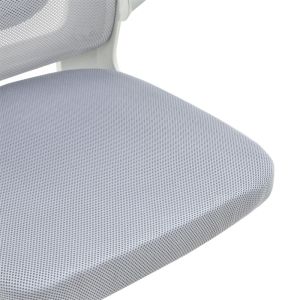 Delilah office chair with mesh in light gray