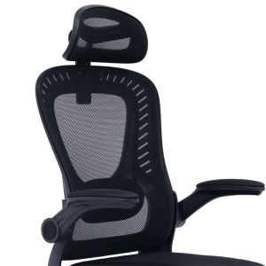 Delilah office chair with mesh in black