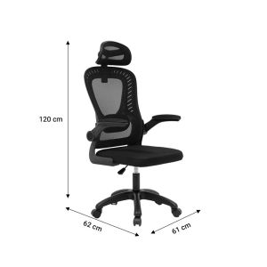 Delilah office chair with mesh in black