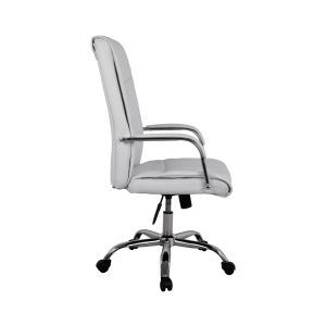 Director's office chair, white with chrome base, Jacob, 57x75.5x100cm Hm1044.12