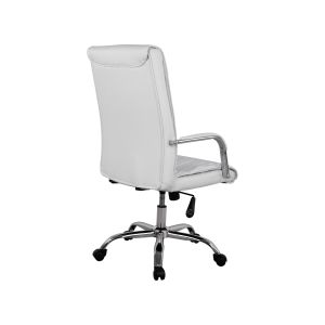 Director's office chair, white with chrome base, Jacob, 57x75.5x100cm Hm1044.12