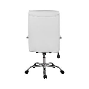 Director's office chair, white with chrome base, Jacob, 57x75.5x100cm Hm1044.12