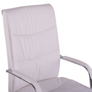 Director's office chair, white with chrome base, Jacob, 57x75.5x100cm Hm1044.12