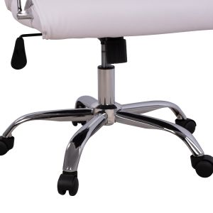 Director's office chair, white with chrome base, Jacob, 57x75.5x100cm Hm1044.12