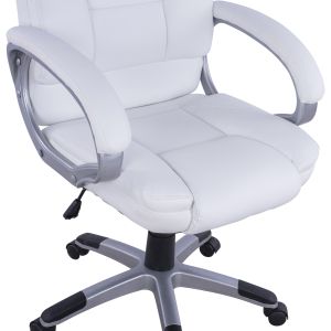 Director's office chair, white, 64x71x118cm Hm1091,02
