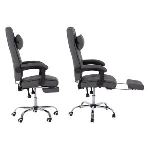 Executive office chair, gray with removable footrest Hm1057,20 58x71x128cm