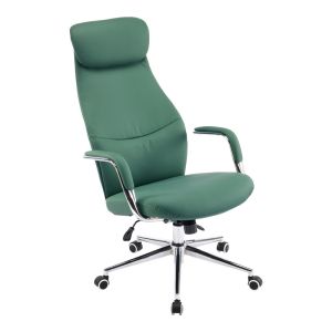 Офис стол Ferka зелен, Pu 64x71x120-128 см