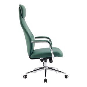 Офис стол Ferka зелен, Pu 64x71x120-128 см