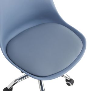 Офис стол Gaston Ii Pp-pu в светло син цвят 48x57x77-90см