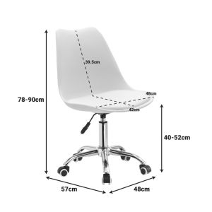 Office chair Gaston Ii Pp-pu cappuccino 48x57x77-90cm