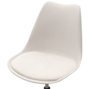 Office chair Gaston Ii eco-leather in white