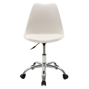 Office chair Gaston Ii eco-leather in white