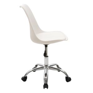 Office chair Gaston Ii eco-leather in white