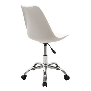 Office chair Gaston Ii eco-leather in white