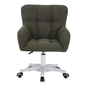 Офис стол Givole от маслиново зелен плат букле 55x55x75-84см