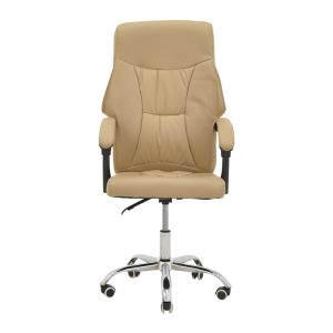 Office chair Glorin beige Pu 60x68x128cm