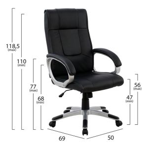Office chair Hm1092,01 black 50x69x118,5cm