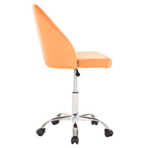 Office chair Hollis Orange velvet-metal base 58x58x85hcm Hm9008