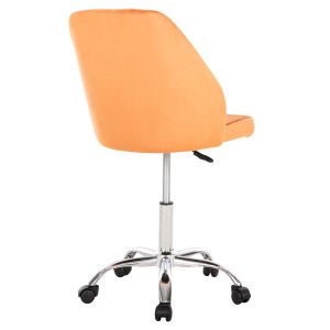 Office chair Hollis Orange velvet-metal base 58x58x85hcm Hm9008