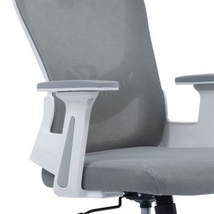 Ignatius office chair with mesh in light gray