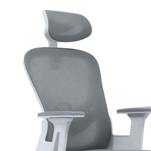 Ignatius office chair with mesh in light gray