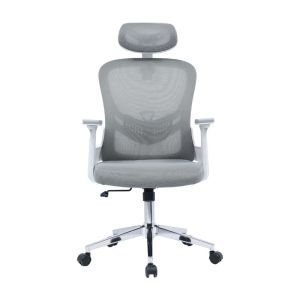 Ignatius office chair with mesh in light gray