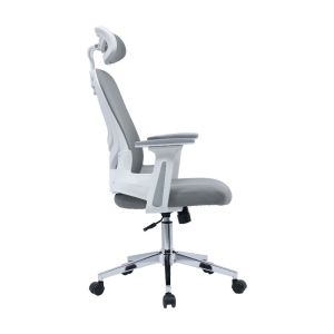 Ignatius office chair with mesh in light gray