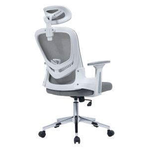 Ignatius office chair with mesh in light gray