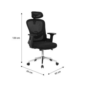 Ignatius mesh office chair in black