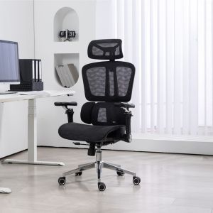 Jeffer Mesh office chair in black color 67x62x115-125cm
