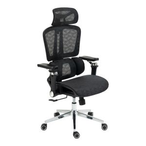 Jeffer Mesh office chair in black color 67x62x115-125cm