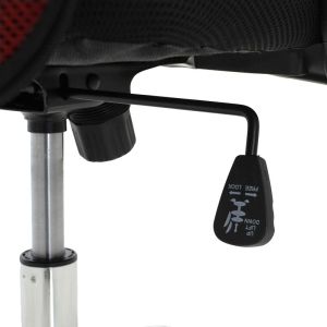 Office chair Joel textile mesh color black/red 60x60x109-118cm
