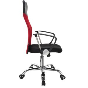 Office chair Joel textile mesh color black/red 60x60x109-118cm