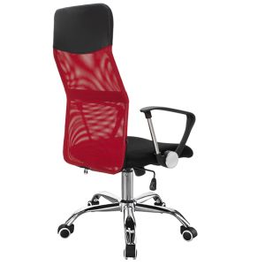 Office chair Joel textile mesh color black/red 60x60x109-118cm
