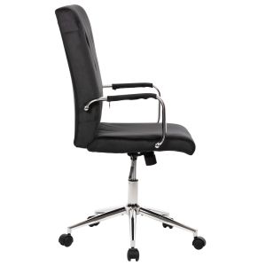 Josef office chair, black velvet, Inox base 58x61x105-113cm Hm1181,04