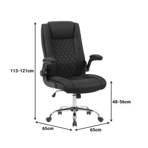 Office chair Kesla Pes in black color 65x65x113-121 cm