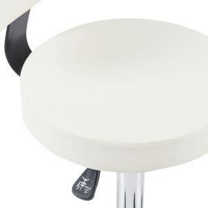 Mafeshi Pu office chair on wheels in white shade 45x44x70-82cm