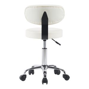 Mafeshi Pu office chair on wheels in white shade 45x44x70-82cm
