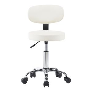 Mafeshi Pu office chair on wheels in white shade 45x44x70-82cm