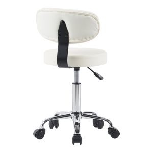 Mafeshi Pu office chair on wheels in white shade 45x44x70-82cm