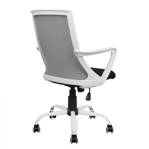 Office chair Malfoi Hm1053,21 gray with mesh and metal base 58x59x103cm