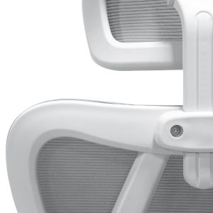 Office chair Mexer gray mesh-white metal Basexnylon frame 60x49x130hcm HM1195
