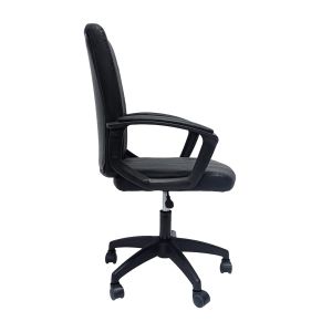 Office chair Nim black Pvc-black frame and base 51x61x125hcm Hm1200