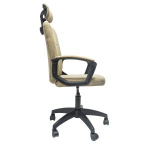 Office chair Nimble material khaki-black frame and base 51x61x130hcm Hm1199