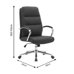 Office chair Normie, brown, 58x65x103-111 cm