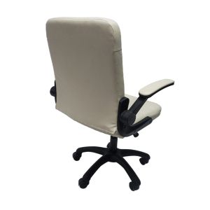 Office chair Portima beige Pvc-black nylon Frameexbase 69x53x98hcm Hm1197