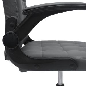 Office chair Portima gray Pvc-black nylon Frameexbase 69x53x98hcm Hm1197