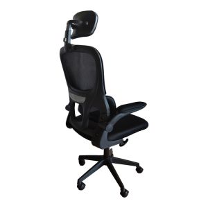 Recko office chair, mesh fabric, black shade, 56x62x116-125 cm